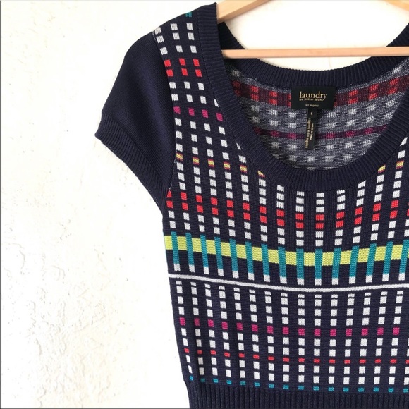 Laundry by Shelli Segal multi colored form fitting  knit dress in size Small - Picture 5 of 13